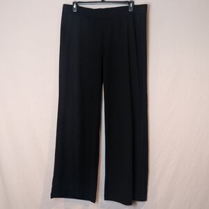 Base Level Curvy Arah Black Wide Leg Pants
